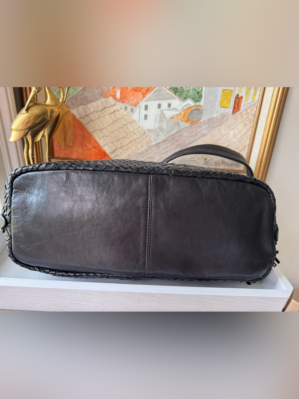 Massimo Dutti braided π― leather with Tassel and Studs Timeless luxury Chic Boho - Picture 5 of 13
